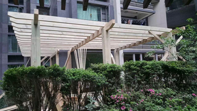 成都防腐木花架